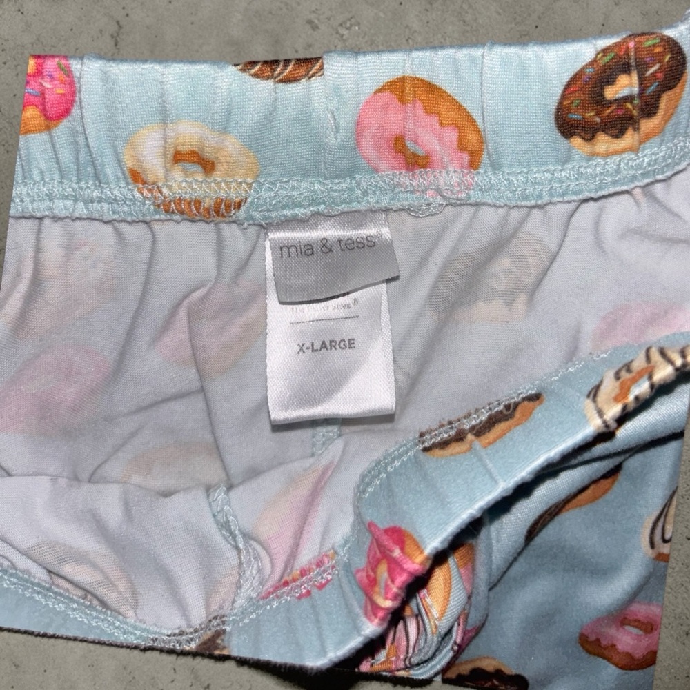 Mia & Tess Playful Donut Print Pajama Pants - Picture 4 of 4